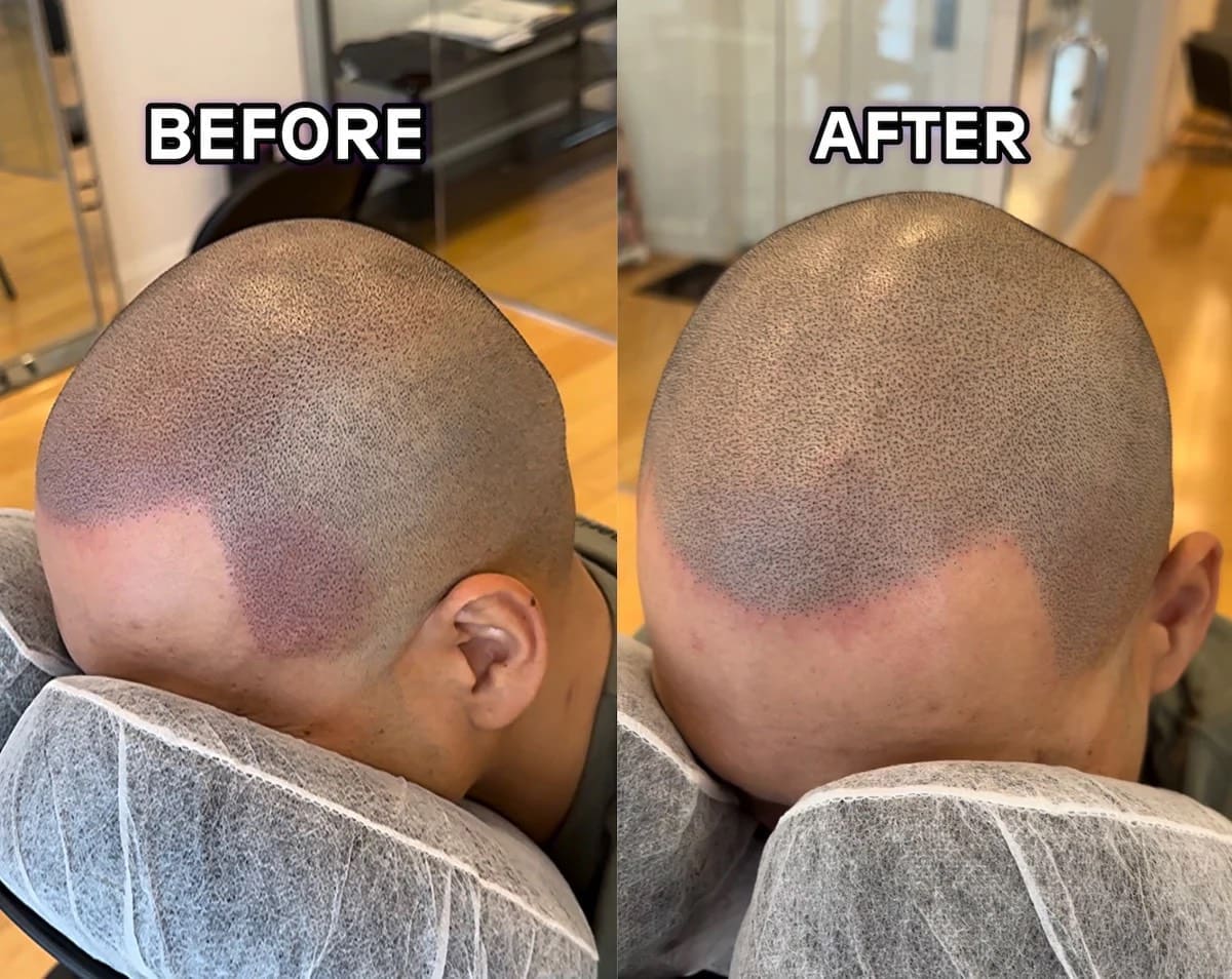 scalp micropigmentation redness